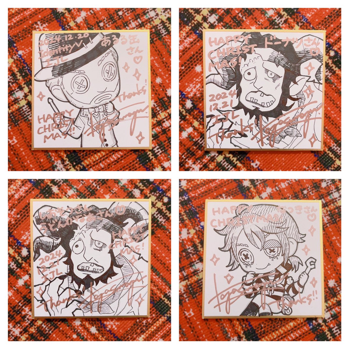 ブースで描かせていただいた色紙たち🎨
普段は描く機会の少ないキャラをたくさん描かせていただけて本当に楽しかったです!お迎えくださったみなさまありがとうございました🐹🫶💕

#第五人格 #24秋季IJL #月の河マーケット 