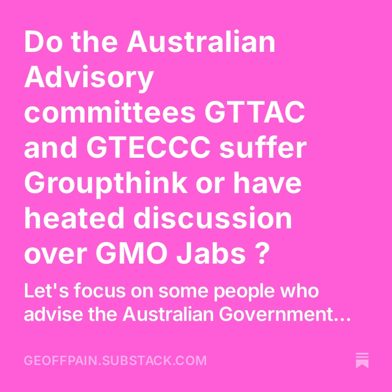 FluoridePoison's tweet image. Question for your consideration
#Auspol2024 
#Poojabs
💩🦠💉
Please let me know if you have heard of #GTTAC or #GTECCC under the banner of #OGTR