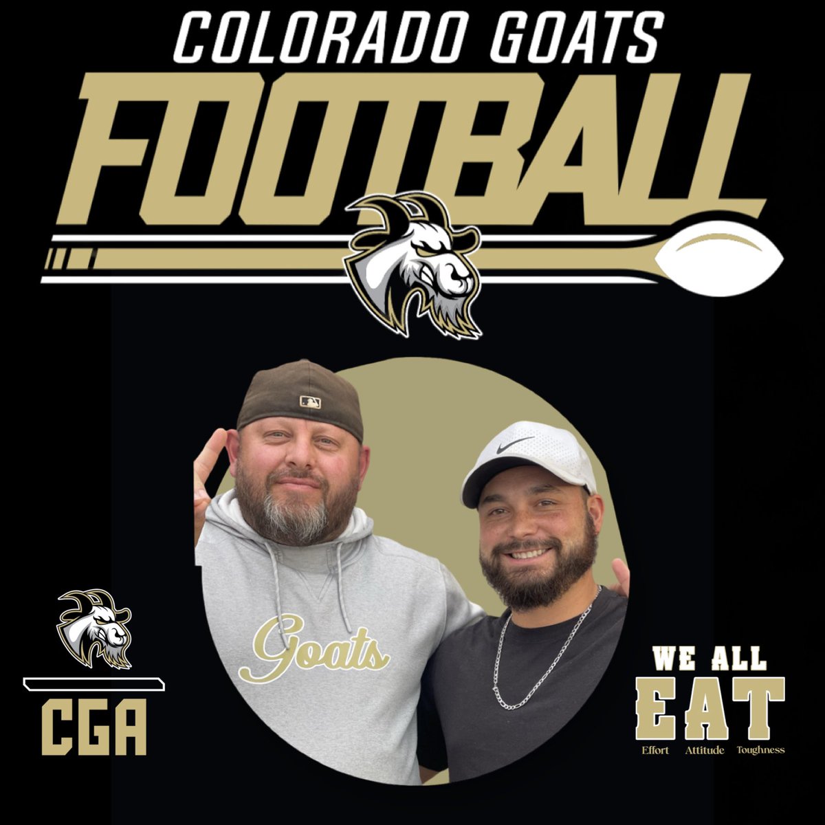 ColoradoGoats's tweet photo. CGA welcomes Coach Ryan Gomez! Coach Gomez brings years of experience in youth football and a passion to find young athletes with character. Coach Gomez will lead our 13U team this coming 2025 fall season. https://t.co/jRxa8JTt25