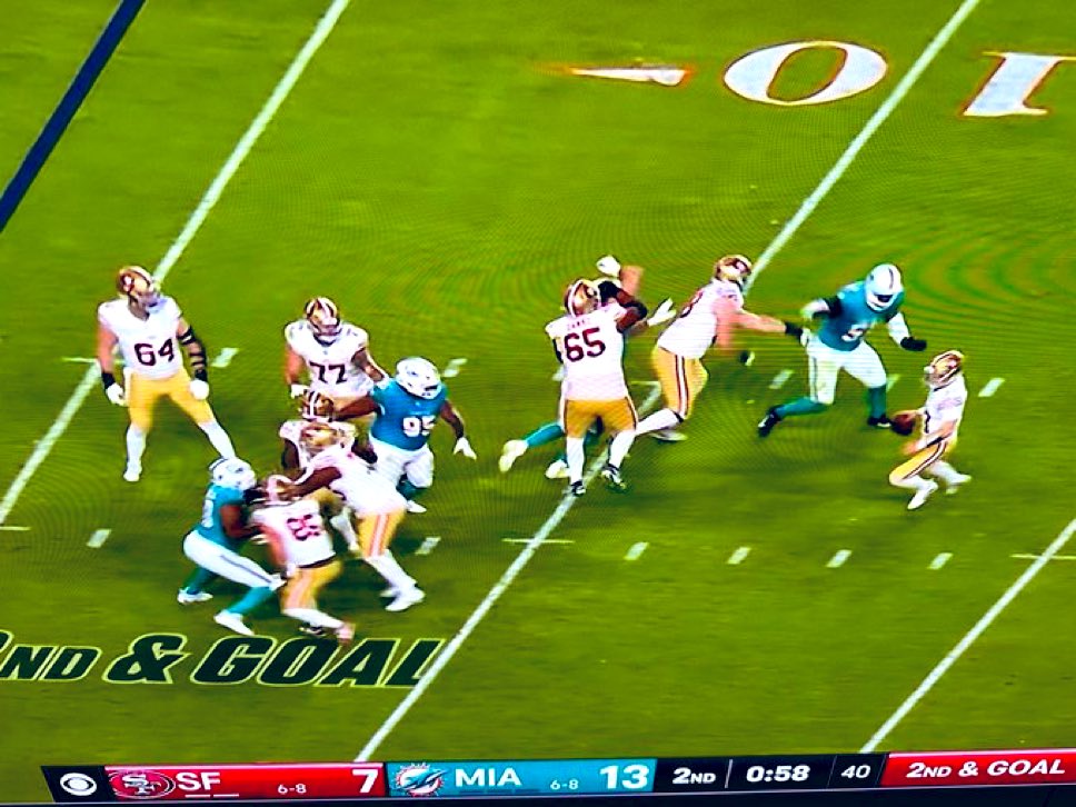 Jake Brendel and I watching Brock Purdy play QB today … #49ers #FTTB