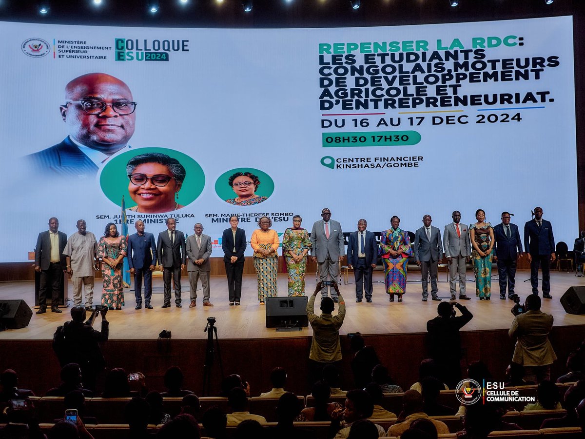 Sous le Haut Patronage du Président de la République, Chef de l'Etat, Son Excellence Félix-Antoine Tshisekedi Tshilombo, j'ai convoqué du 16 au 17 décembre 2024 un Colloque National des Etudiants congolais sous le thème : "Repenser la RDC : Les étudiants Congolais, acteurs du
