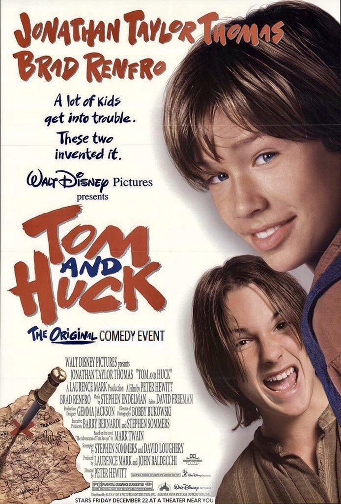 FilmNewsNos's tweet photo. 🎬MOVIE HISTORY: 29 years ago today, December 22, 1995, the movie ‘Tom and Huck’ opened in theaters!
#JonathanTaylorThomas #BradRenfro #EricSchweig #CharlesRocket #AmyWright #MikeMcShane #MarianSeldes @RachaelLCook #Disney @Disney @DisneyStudios #PeterHewitt https://t.co/jW58XW6GXl