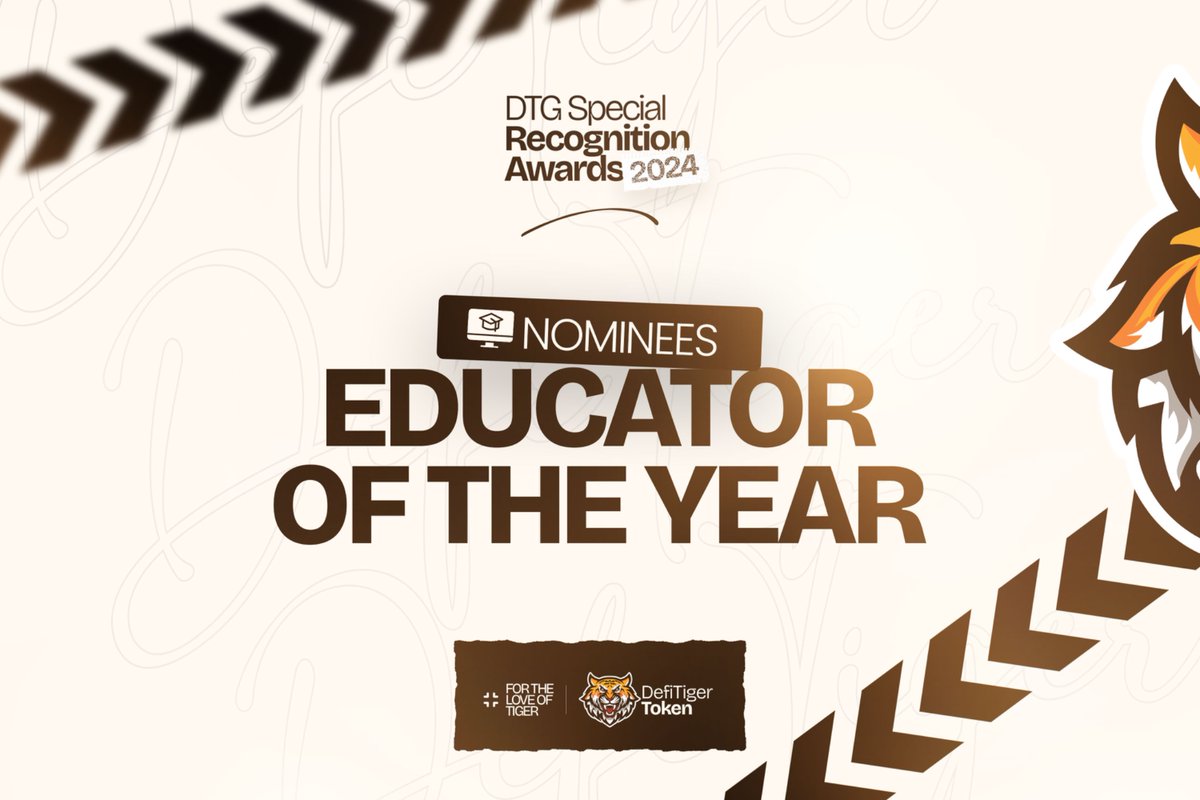 CTNG Nominate your EDUCATOR  of the year 2024 !!!! 

✅Tag any 3 of choice in comment 
✅LIKE n RT 

4 Most tagged will face off in a poll. 

Let’s goooo

⏰ 24hrs

$DTG $WKC #BTC  #CTng #AWARD #BNB $SOL