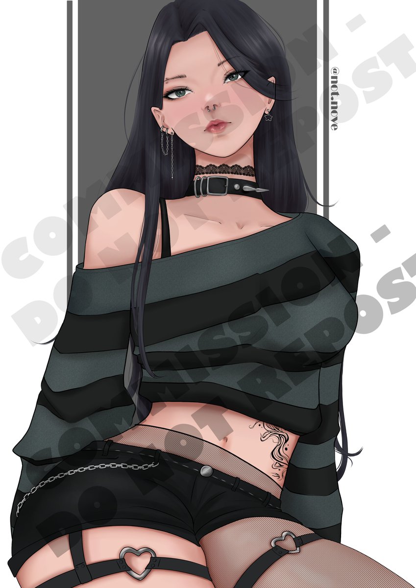 not_nove's tweet photo. Finished the commission! love that the description for the comm was literally just "draw me a hot goth woman" LMAO https://t.co/pF5cRY0GOO