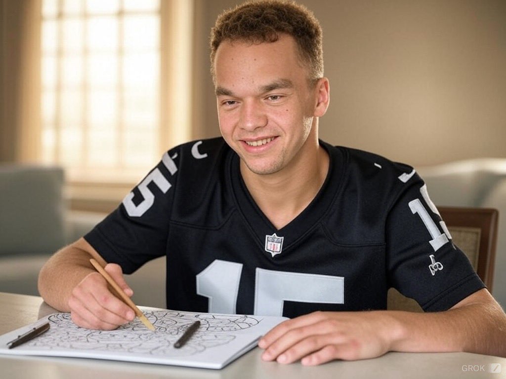 AmericanJimmer's tweet photo. @Raiders Cut Desmond Ridder he is Ass https://t.co/xfSL7yKjIm