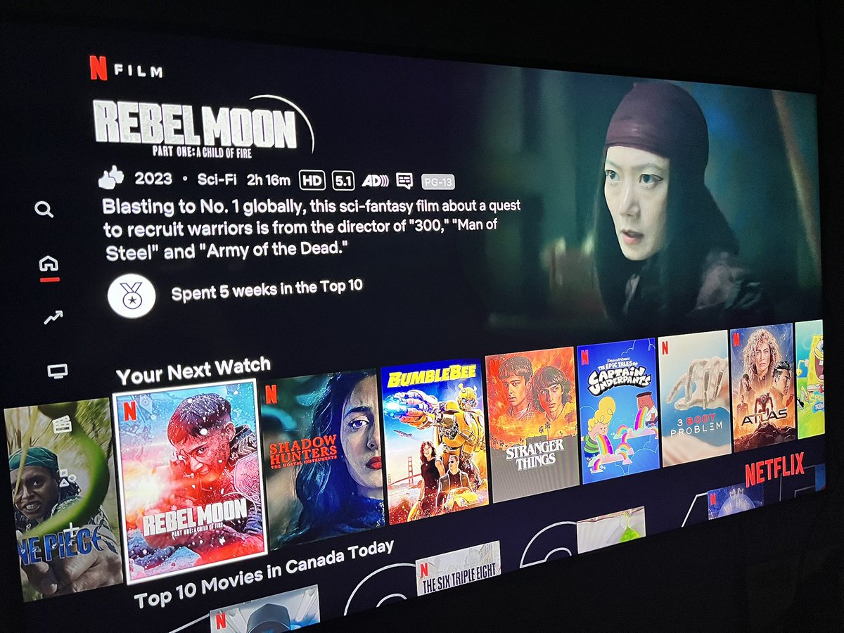 pollydisanders's tweet photo. Random hater: it was a flop

Netflix:
“The Hit Netflix Sci-Fi Saga”
“Blasting to No. 1 globally”
“Spent 5 weeks in the Top 10”
“2020s Hit Movies”

#HappyBirthdayRebelMoon https://t.co/JyLxhpw9hm