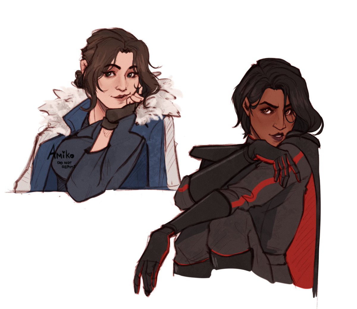 Doodles with my favorite Star Wars girls - Jyn and Trilla ✨