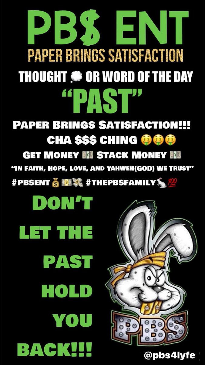 PB$ ENT THOUGHT 💭 OR WORD OF THE DAY: #PAST [MUSIC &amp; VIDEOS MANAGEMENT, BOOKINGS, MERCH, &amp; ALL SOCIAL MEDIA INFO] @ ➡️➡️➡️ tappy.tech/pbs4lyfe #clickonlinkinbio‼️‼️‼️⬆️⬆️⬆️