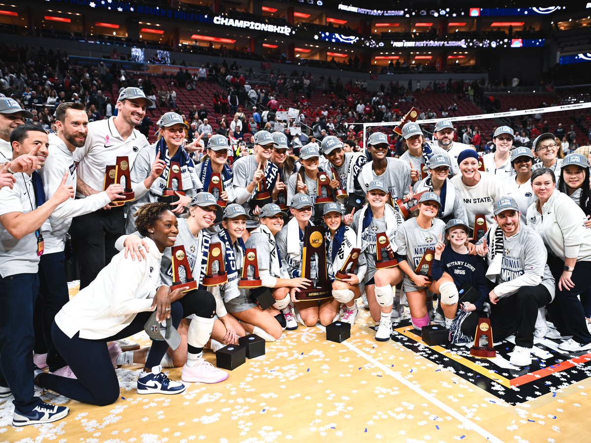GoPSUsports's tweet photo. HISTORY HAS BEEN MADE IN LOUISVILLE! YOUR 2024 @NCAAVolleyball NATIONAL CHAMPIONS 🦁💙

#WeAre https://t.co/RsWIW8FQK6