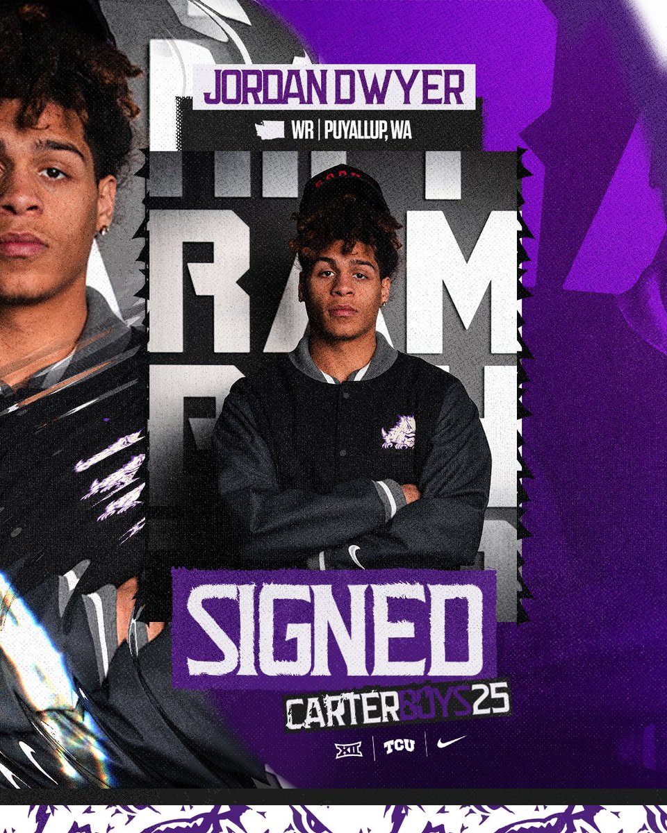 TCUFootball's tweet photo. Welcome to Funkytown, @OfficialJdwyer!

#GoFrogs | #CarterBoys25 https://t.co/3NCMLjZ8Xe