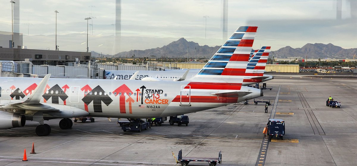 Headed back home on <a href="/AmericanAir/">americanair</a> <a href="/SU2C/">Stand Up To Cancer</a>