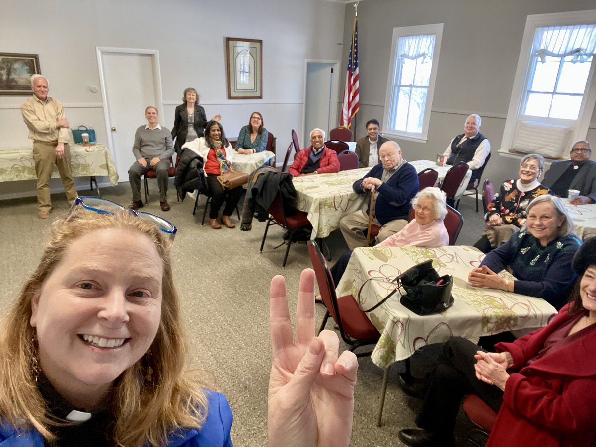 Conductor222's tweet photo. 1 of 2 #DioNJ #Episcopal This morning, I drove by vast farm fields of white shining snow up to Trinity Episcopal Church in Rocky Hill, NJ to preach and celebrate at their service of Holy Eucharist. Rocky Hill is an historic village located on Rocky Hill Ridge at the Millstone River (see photo) in Raritan County. What a lovely bunch of folks! This church and the area have a large population from Southeast Asia, specifically India, and I enjoyed talking to the congregation afterwards about their experiences and dreams. Everyone showed great enthusiasm for discussion. Their rector, Fr. Jacob David, and his wife Shanta, will soon be on their way back home to India for the holidays. Shanta is a fellow University of South Carolina graduate and Fr. Jacob also does some choir directing and composition! Great day!