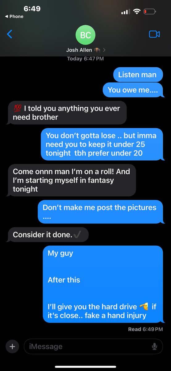 Had to call in the big favor <a href="/JoshAllenQB/">Josh Allen</a>  🫡