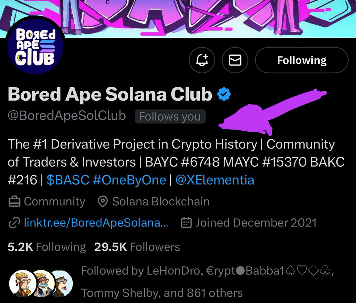 BoredApeSolClub's tweet image. Who needs a followback from BASC?