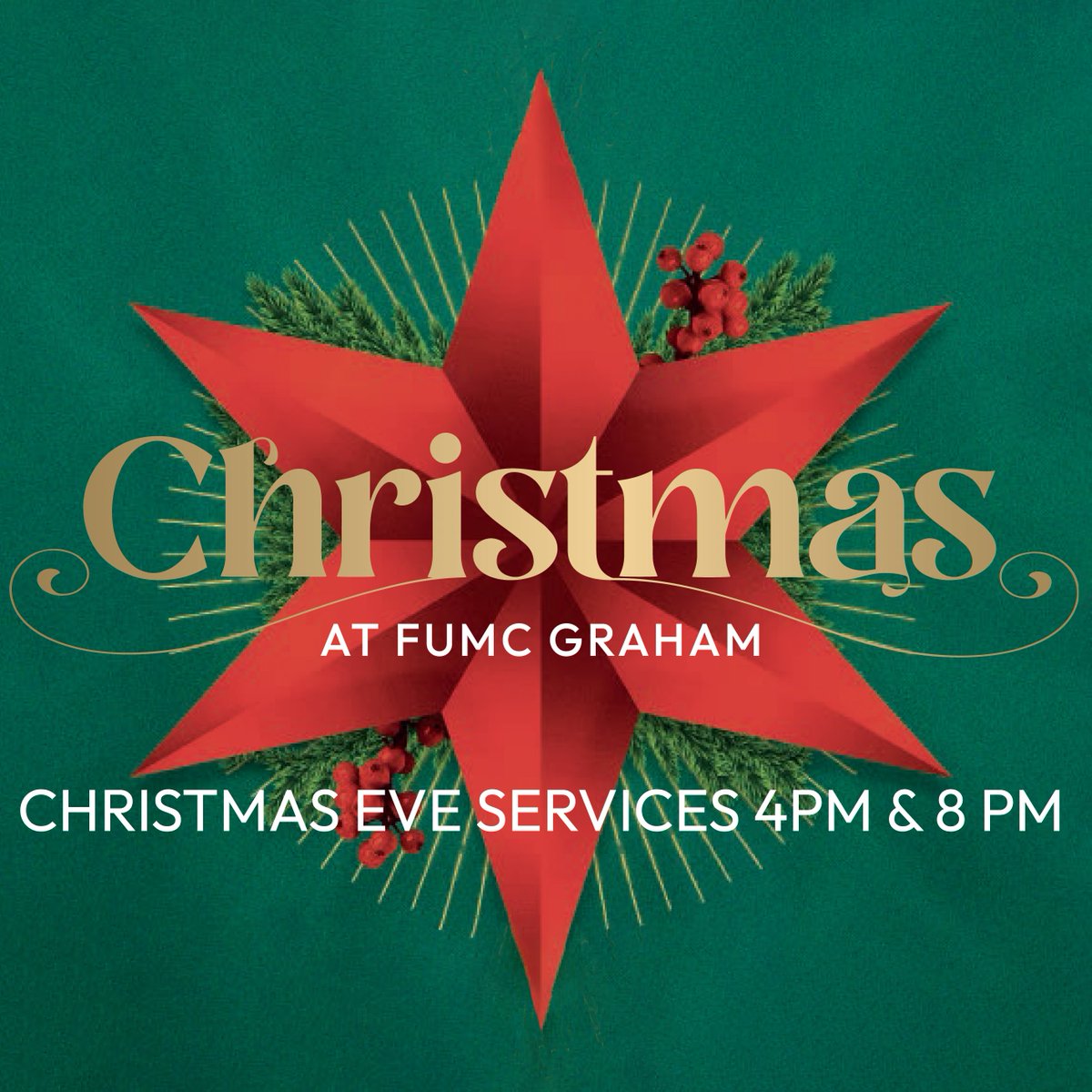 FirstUMCGraham's tweet photo. We will have 2 opportunities for worship on Christmas Eve.
At 4 pm we will celebrate "Christmas in a Barn" at our farm partner, Dinner Bell Farm. 
7565 Snow Camp Rd, Snow Camp, NC
At 8 pm join us for a traditional Candlelight Communion Service in our Sanctuary.
 #FirstUMCGrahamNC https://t.co/1gNgnNEVRx