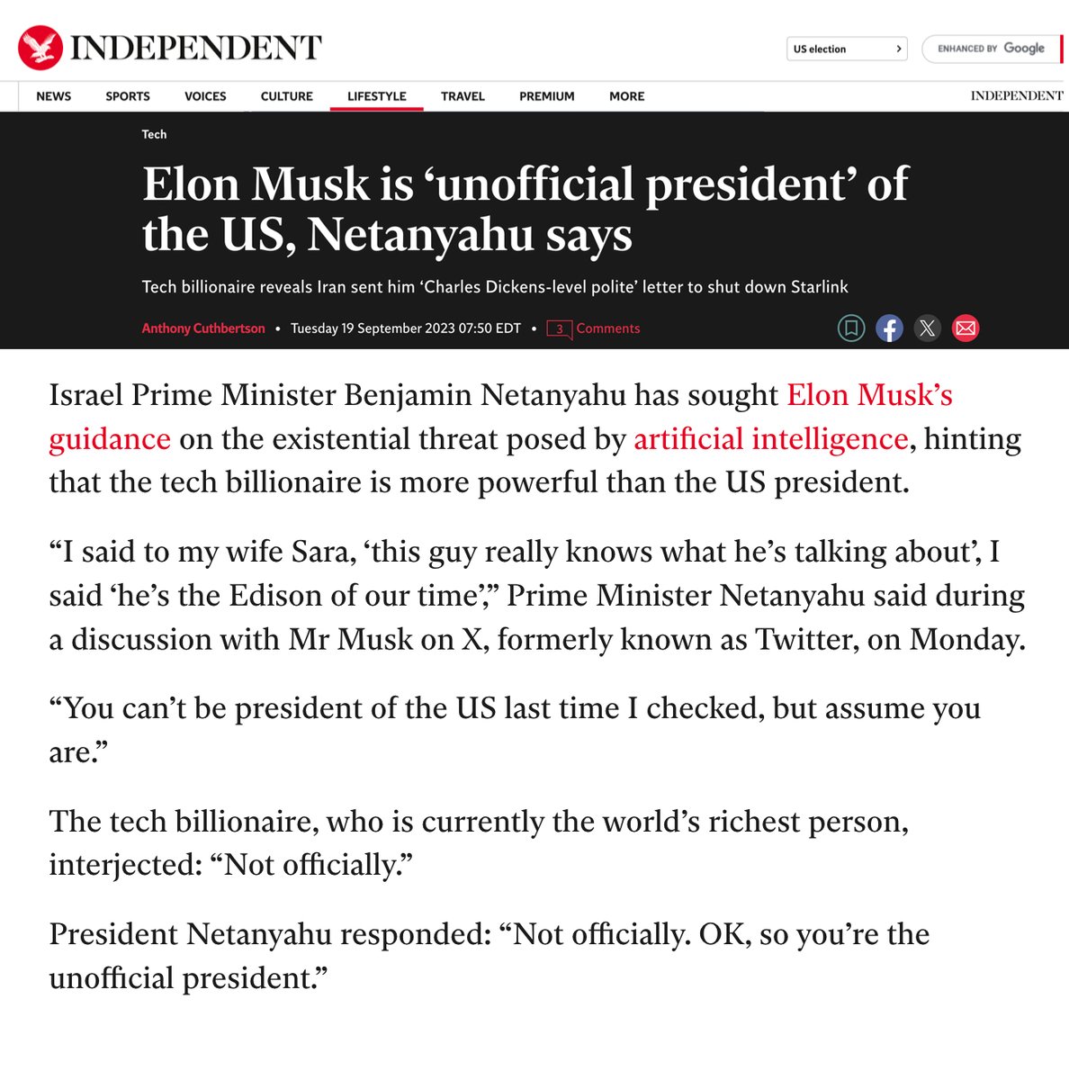 SethAbramson's tweet image. (📢) Everyone knows the news report below dropped just before Elon Musk started privately backing Trump for president, right?

This was a planned takeover that Musk executed to perfection—effectively a soft coup—and Trump is now the biggest chump ever to sit in the Oval Office.