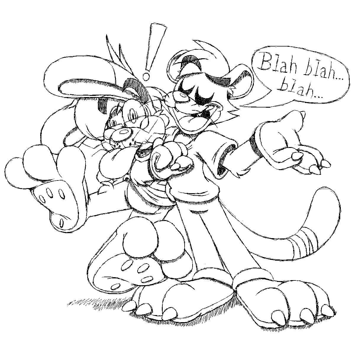 [GIFT]Prattling Panther

The next Christmas gift sketch is for <a href="/cobobalt/">Cobalt</a> .  Hope you enjoy, happy early Christmas!

Puck © <a href="/cobobalt/">Cobalt</a> 
Roderick © <a href="/TamerKoh/">Tamer Koh</a> 

Other sites I'm available on:  linktr.ee/TamerKoh