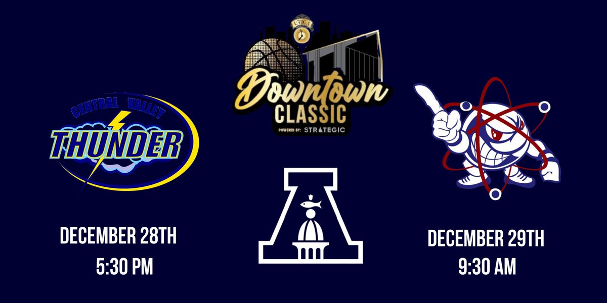 Academy heads to Utica next weekend for the Downtown Classic @ the Nexus Center to take on Central Valley Academy &amp; Syracuse Academy of Science.  Make the trip with the Bears!