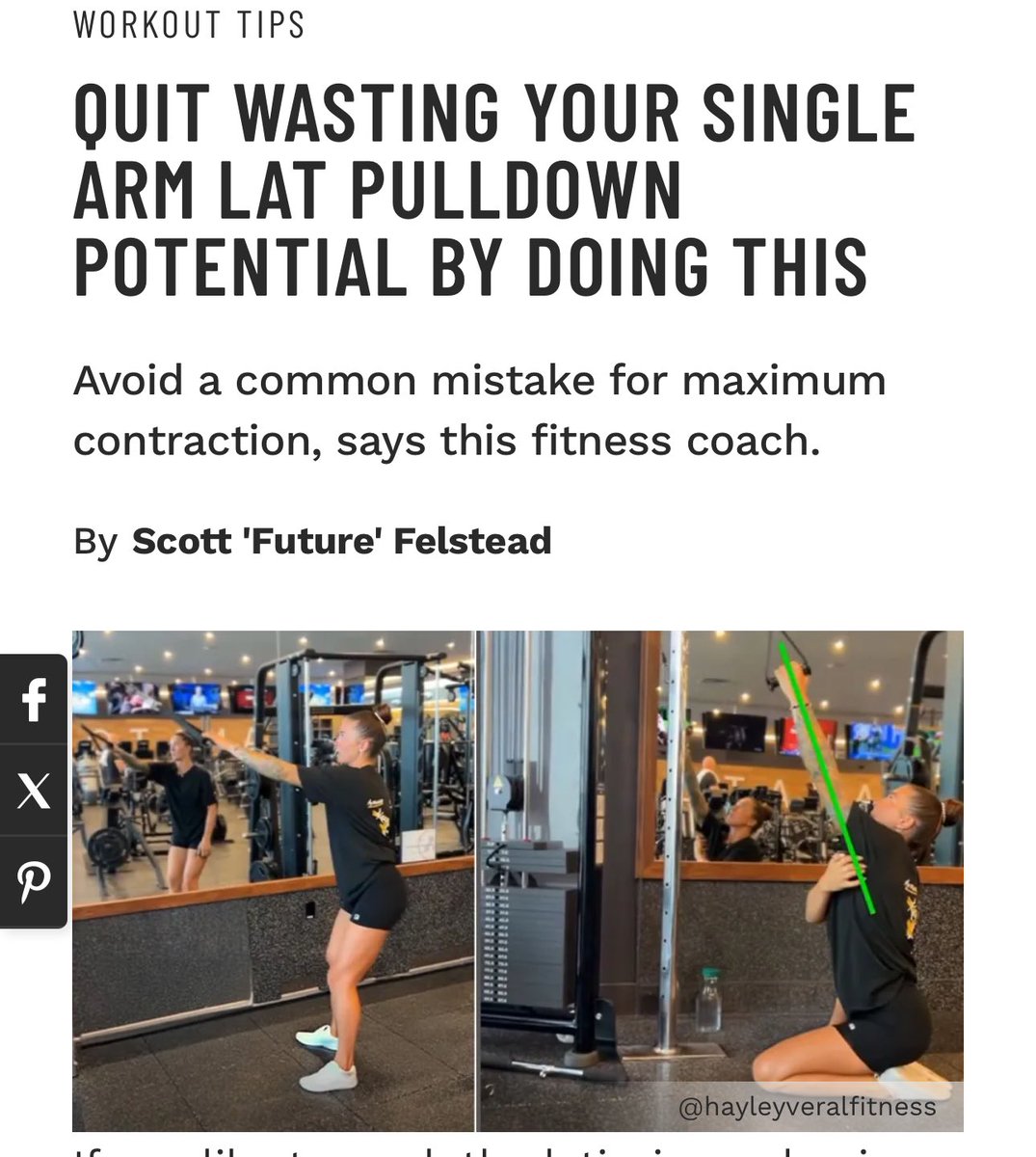 mandfhers's tweet image. QUIT WASTING YOUR SINGLE ARM LAT PULLDOWN POTENTIAL BY DOING THIS
Avoid a common mistake for maximum contraction, says this fitness coach.
By Scott 'Future' Felstead
Read Article:muscleandfitness.com
@muscleandfitness @muscleandfitnesshers
#Back #BackExercises