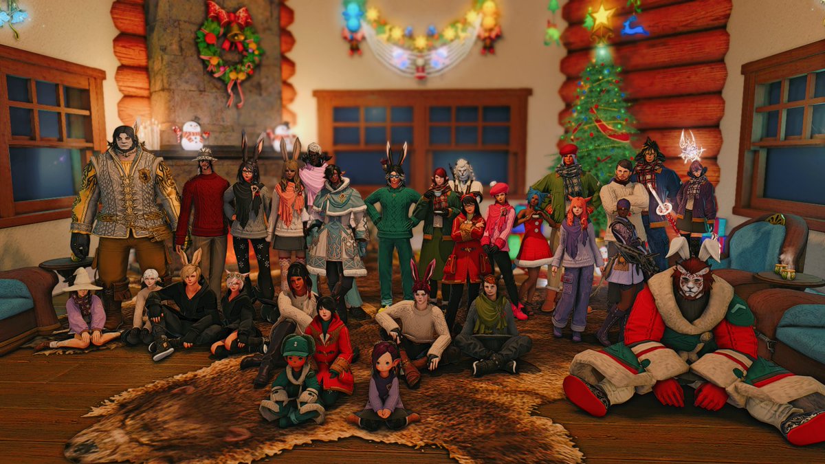TempestTalons's tweet photo. Happy Starlight from the Talons! Cozy Clothes themed FC pic for December 2024! #ffxiv #ffxivfreecompany #ffxivmateus https://t.co/1nNFkqUgZq