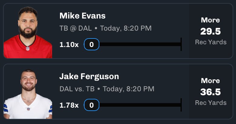 visionaryprops1's tweet image. Perfect bounce back game for Jake against a Tampa Bay defense that has allowed the last 9 out of 10 TE’s go over ✅📲

@propsdotcash 📊

FOLLOW FOR MORE PRIZEPICKS, UNDERDOG, CHALKBOARD, and PARLAYPLAY SLIPS‼️
#sportsbetting #SportsBettingX #freeslips #PZGANG #NFL