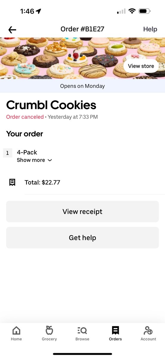 xoxAMM's tweet photo. Who knew @ubereats has no customer service reps? It’s all bots. No phone number, no people working.

They have the wrong number listed for a store and I tried to cancel the order within four minutes and now they won’t refund me. https://t.co/dImbgZbBcz