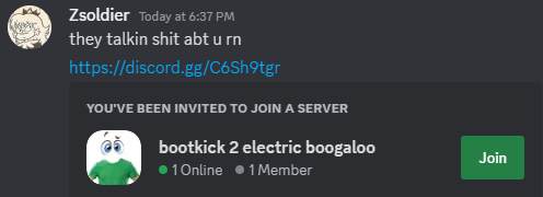 jamdope09's tweet image. bootkick 2 electric boogaloo discord server is still MASSIVE 
#jointheserver