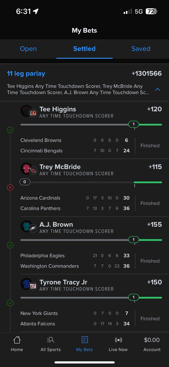 CheekoSuavee's tweet photo. Still no TD this season from Trey McBride… @FDSportsbook 

“There’s always next week” is not what I wanna hear right now https://t.co/8u3ymN6Eaz