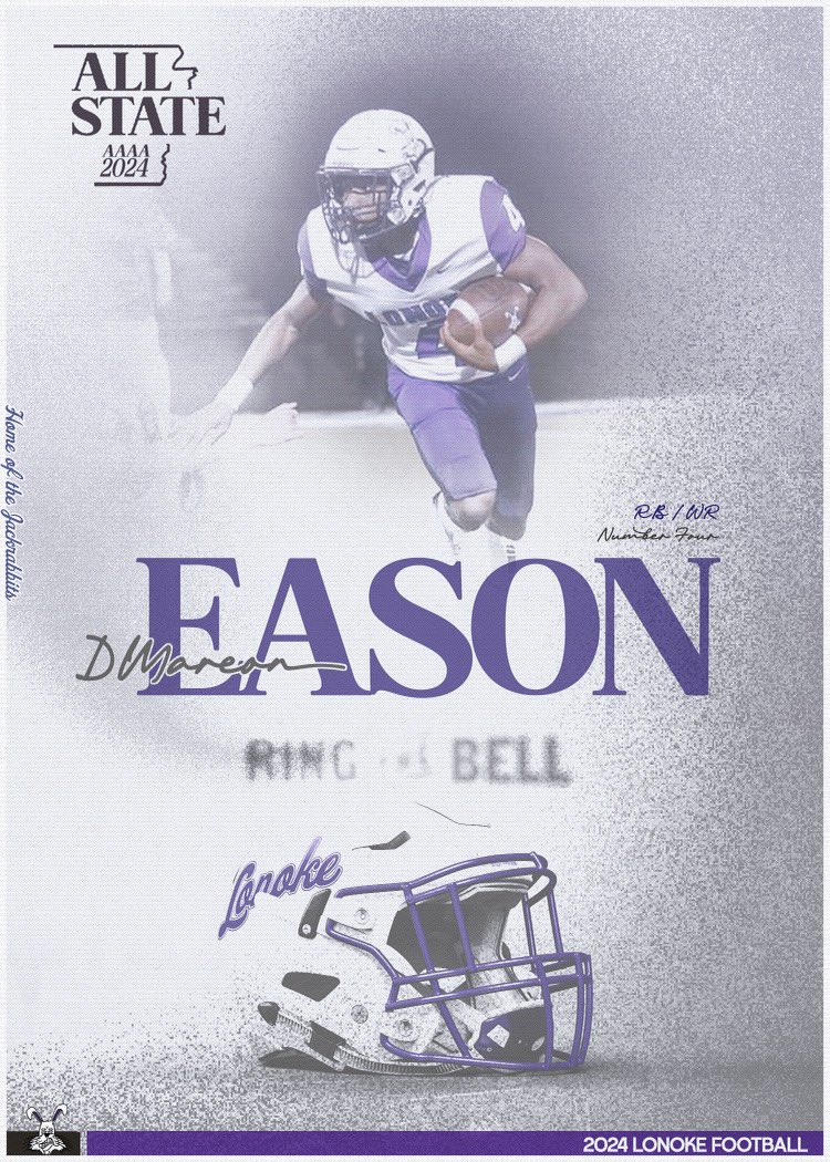 Sophomore RB/WR DMareon Eason was voted All State by the coaches of the 4-2A. He had over 1200 all purpose yards and 14 TDs.