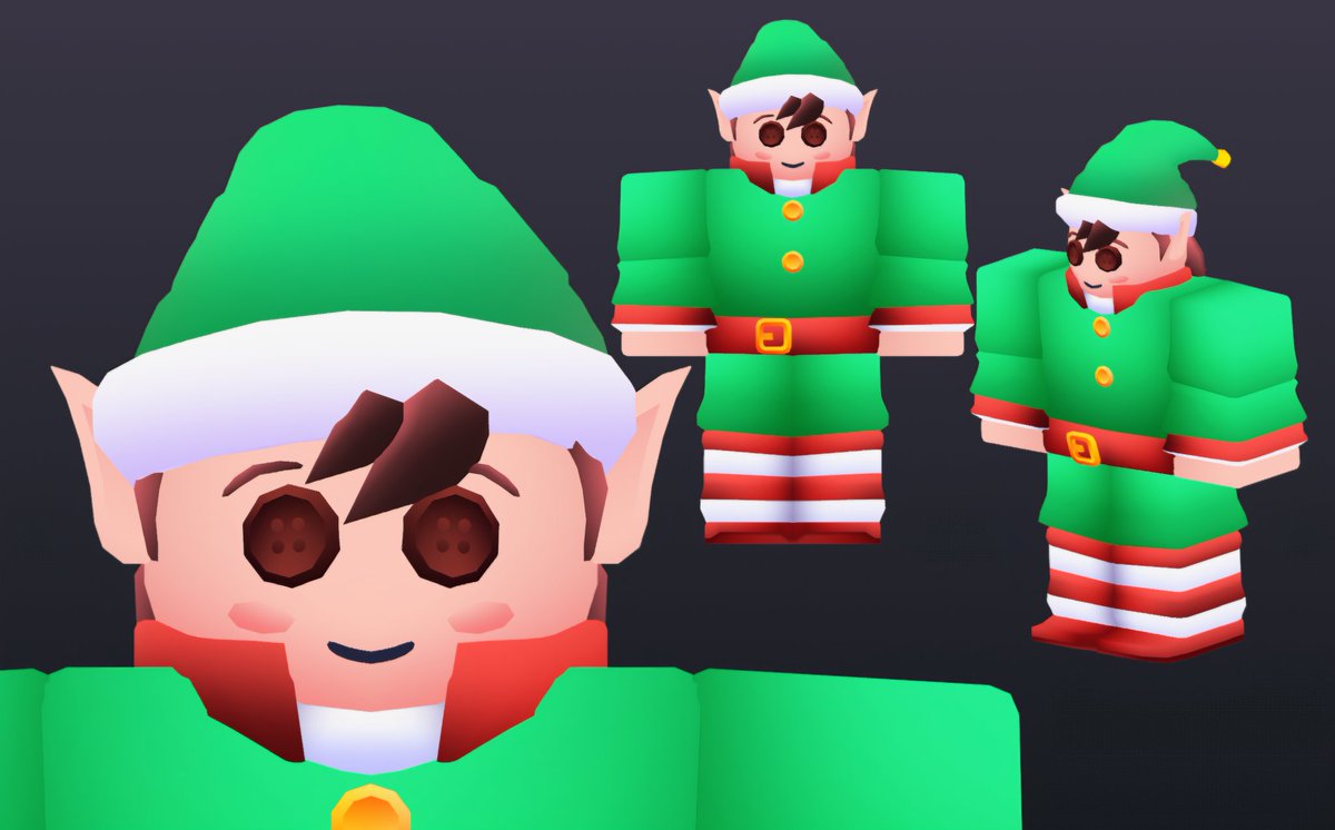 Here's a cute elf I made for Pull a Sword! 😊

#RobloxDev #Blender