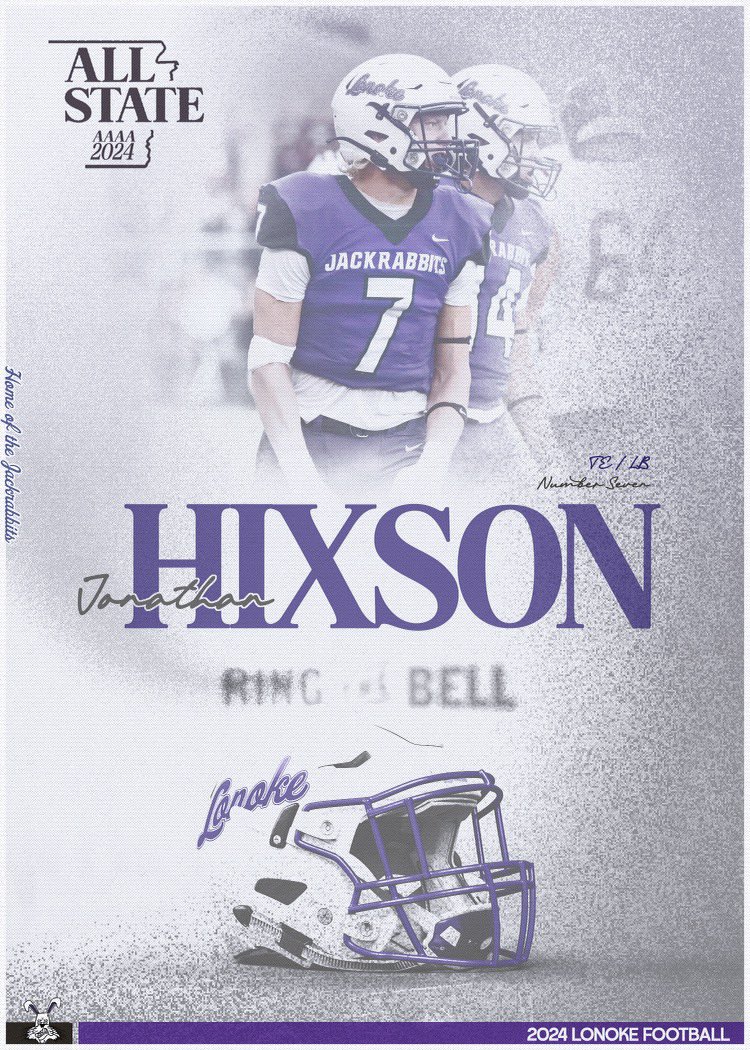 Sophomore TE/LB Jonathan Hixson was voted All State by the coaches of the 4-2A. Jonathan had 100 tackles on defense and over 500 receiving yards on offense!