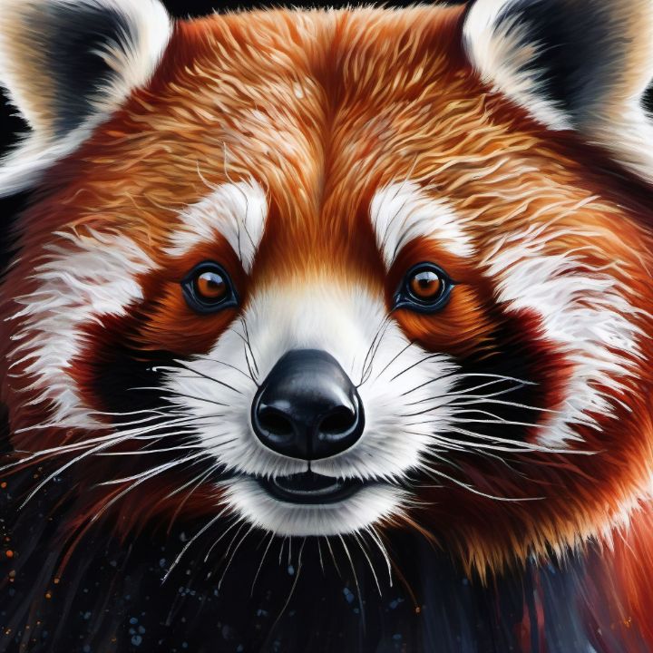 StudioIXI's tweet photo. Art of the Day: "Charming Red Panda Portrait". Buy at: https://t.co/yvOFDjj8I9 https://t.co/YpUv9PNM0e