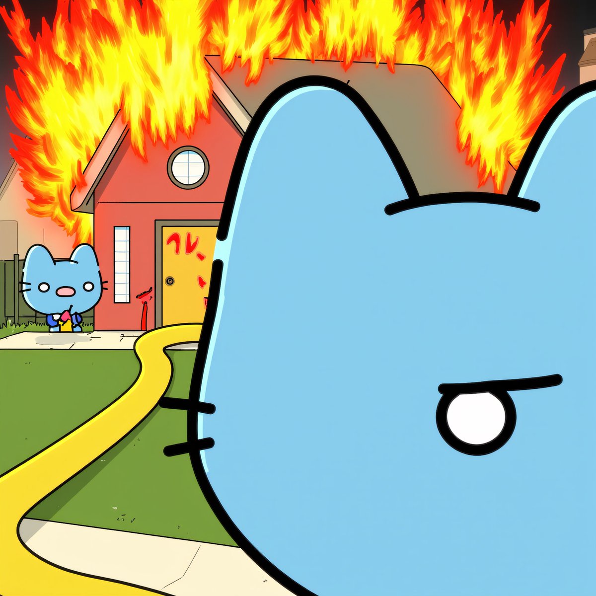 MrCharlieNovak's tweet photo. @aaronmcdnz @alteredstateai @flufworld Disaster Cat https://t.co/6IR5mKg0Jx