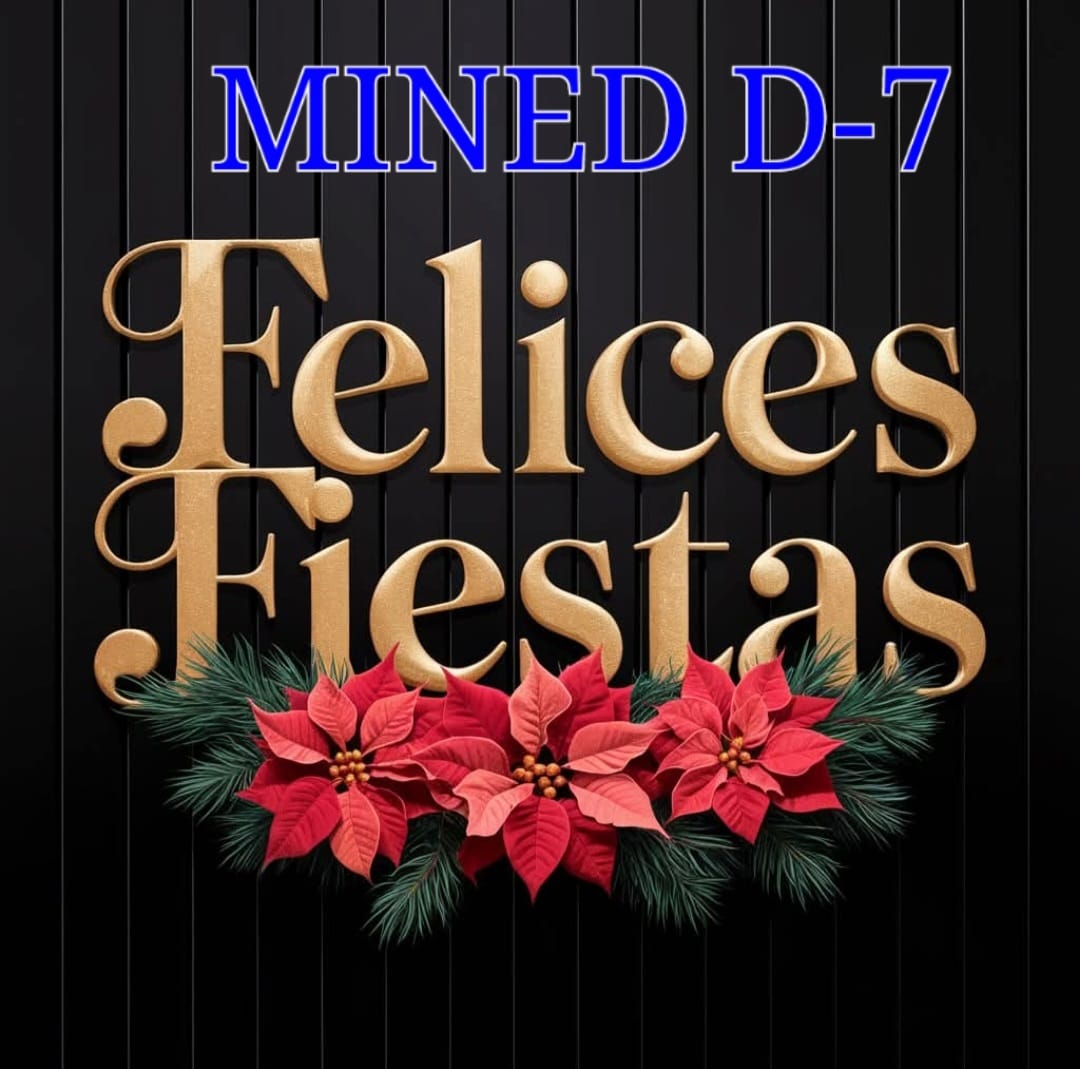 El personal distrital MINED D-7 les desea Feliz Navidad y Próspero año nuevo 2025 a toda la comunidad educativa. 
"Los invitamos a continuar trabajando en equipo para seguir cosechando Bendiciones  y Victorias". 🥳📚
