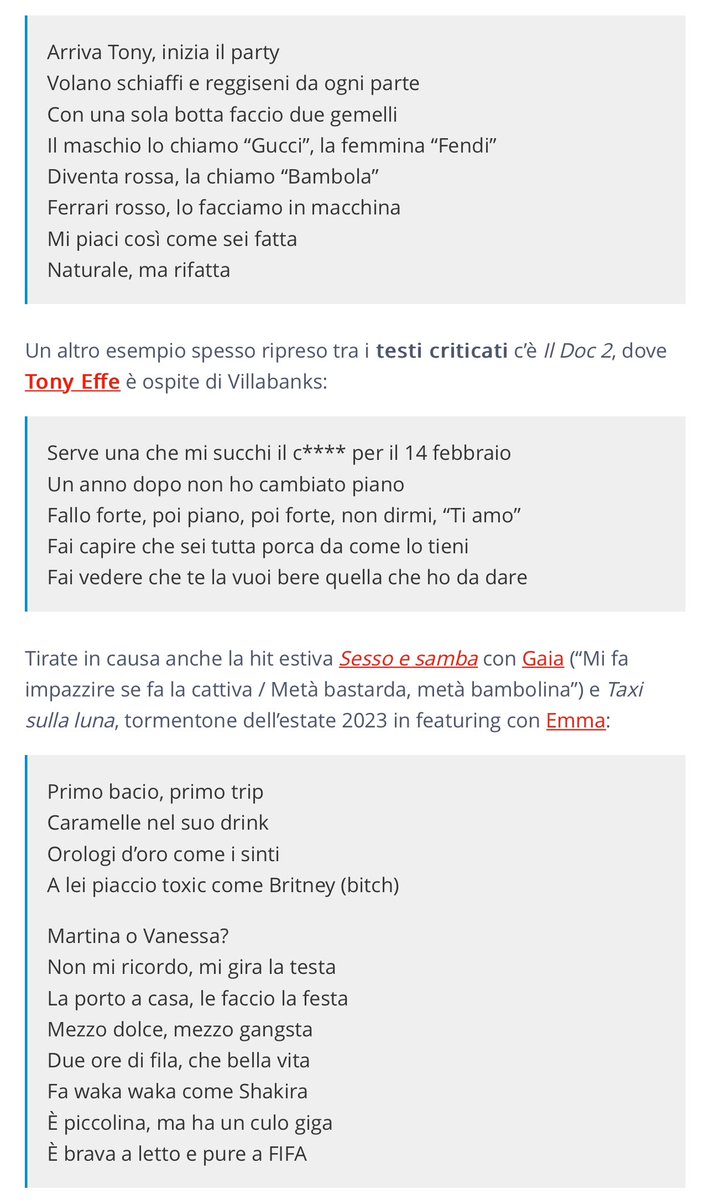 cuoredestro's tweet photo. @MarroneEmma @Giorgia dopo il concerto evento Una Nessuna Centomila contro la violenza sulle donne si schierano con @tonyeffe e i suoi testi.Ridicoli! @Roma Cacciatelo anche dal @Sarocha_Palalos da Sanremo.emma #Giorgia #tonyeffe https://t.co/0pijSOMYjY