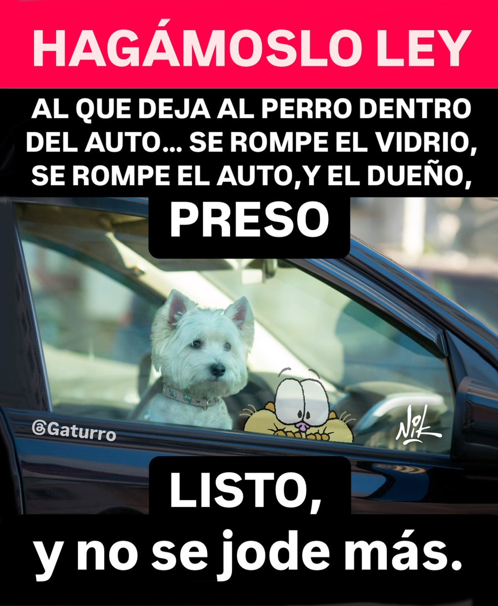 #BuenLunes PERSONAS CRUELES… ADENTRO!!! En cana!!! Y el auto… ROTO!!! Ningún auto justifica la vida de un ser vivo y amado. <a href="/JMilei/">Javier Milei</a>