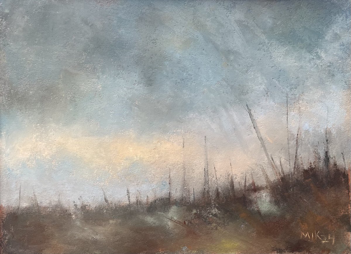 Dark Woods: 9x12 oil on cotton paper available at www.kidstonart.blogspot. com #art #montana #kidston