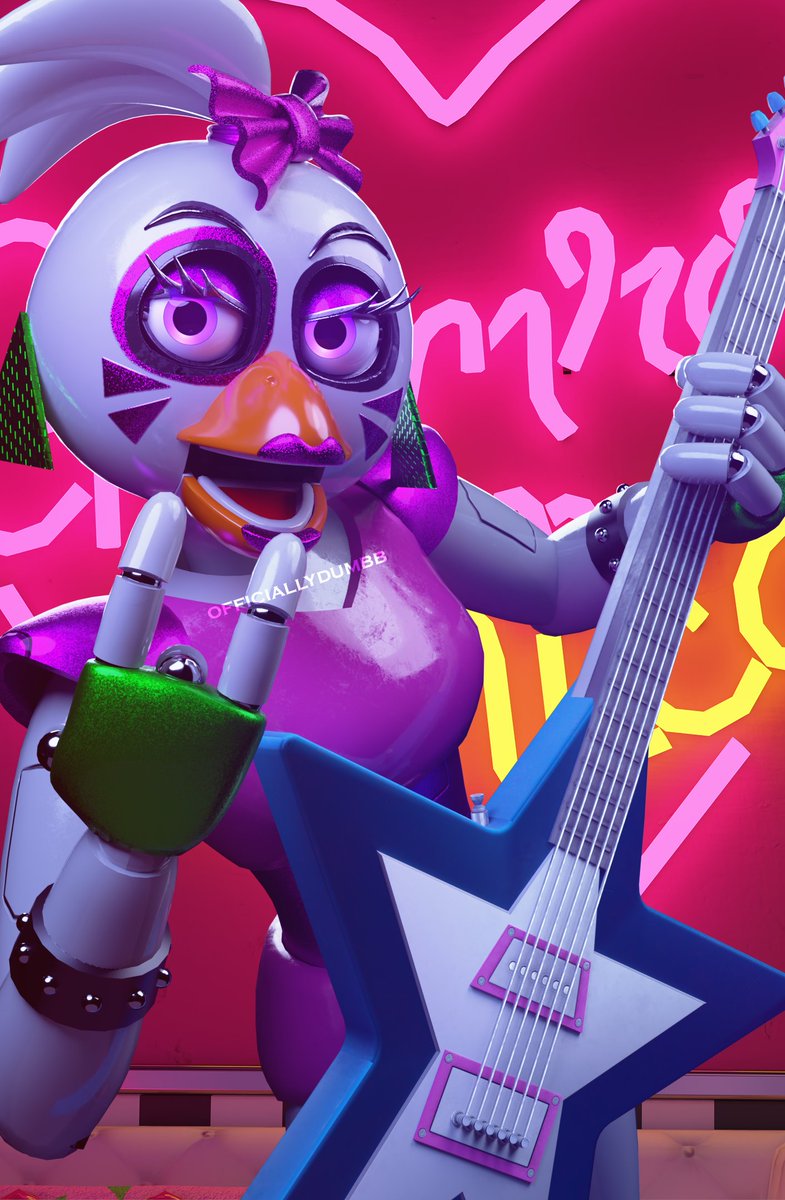 DumbbOfficially's tweet photo. Fnaf SB glamrock chica poster
#fivenightsatfreddys #fnaf #blender3d #glamrockchica https://t.co/12JzBmHTQ6