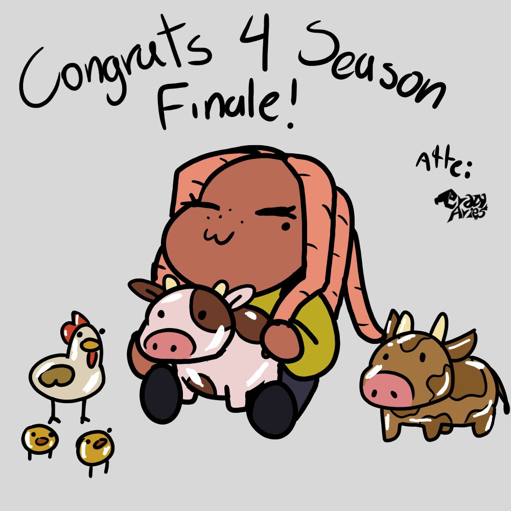 TheCrazyAries's tweet photo. Hi @wulvert 

Late (very late) congrats for season finale and episode 100.

U amazing, I also made a smol scarlet with ceramic cows n a chicken https://t.co/rozO9rgGC3