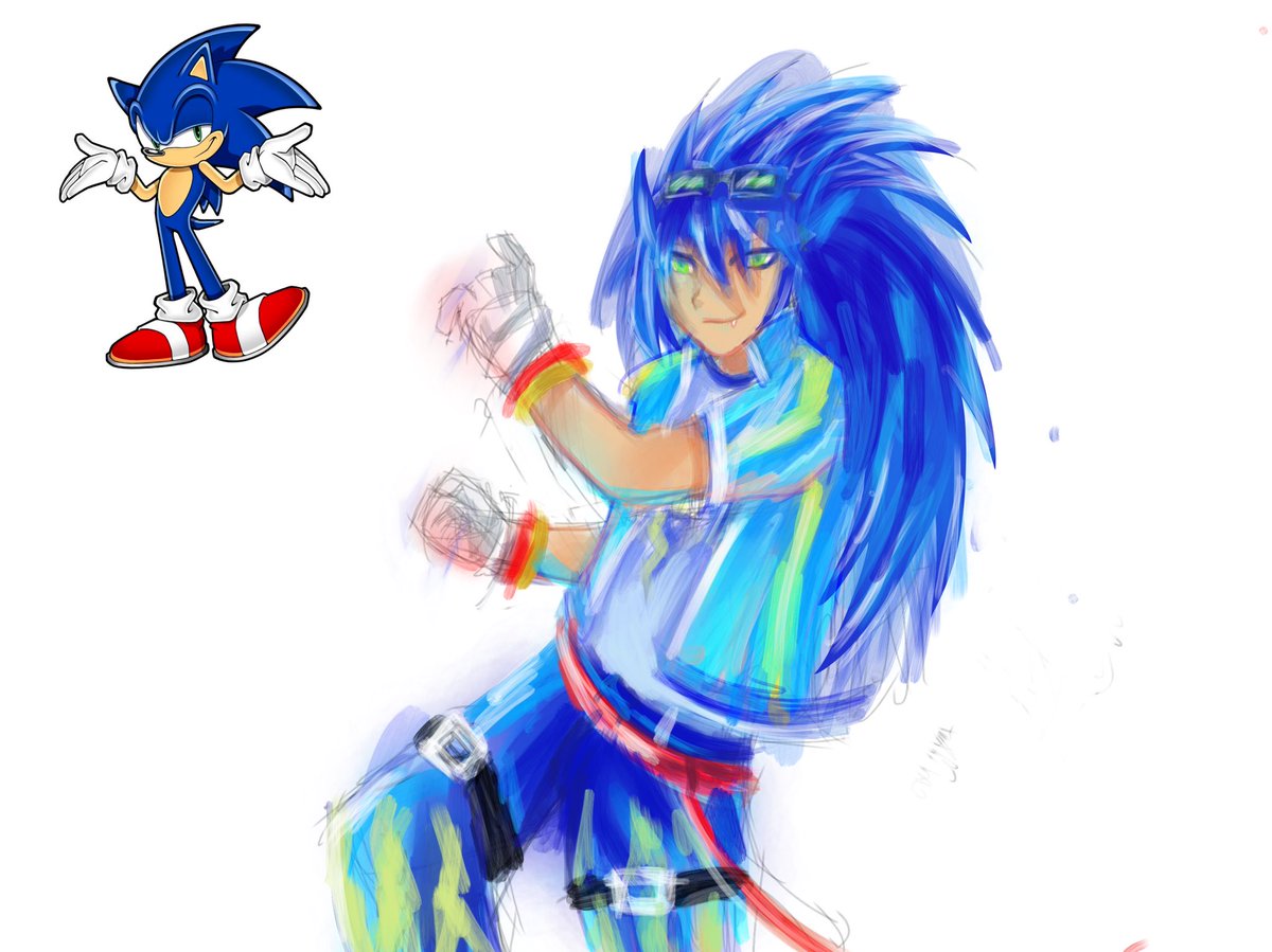 panda23456_'s tweet image. #sonic characters as human