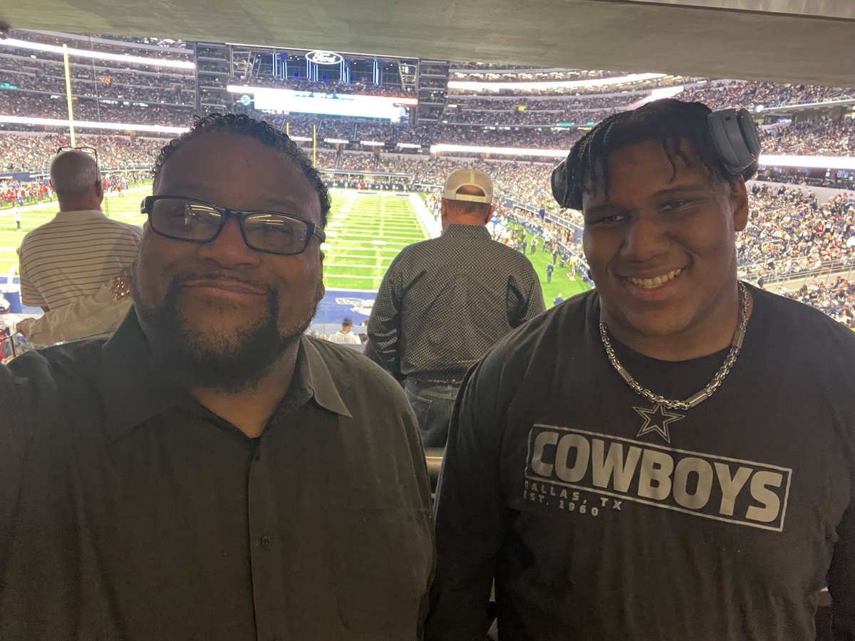 Football on and off the field. Thanks Dad, what a great Christmas gift. Watching the Dallas Cowboys.
