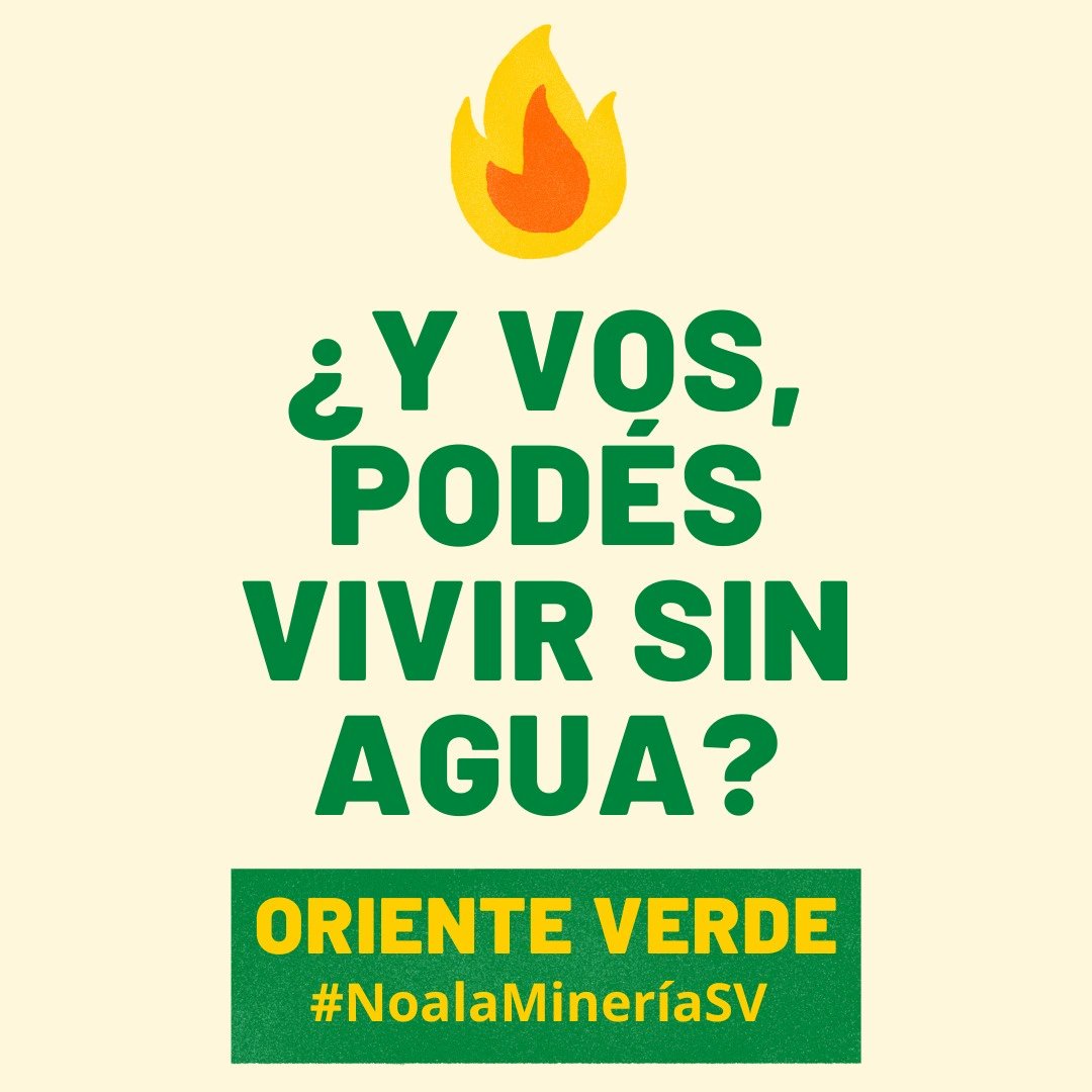 #NoALaMineriaSiAlaVida
No existe minería responsable. El Salvador ya cuenta con una ley que prohíbe la minería. ¿Por qué se debería de permitir si genera caos y destrucción?