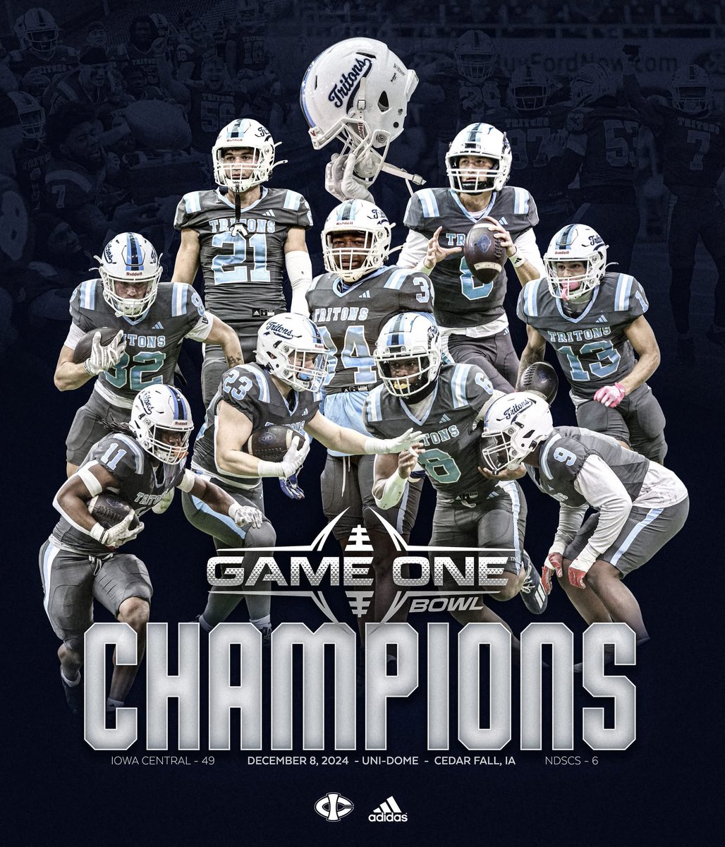 We’re still 🐝🐝 about <a href="/TritonNation/">Iowa Central Football</a>’s dominating Game One Bowl victory over #3 (DIII) NDSCS! Choosing the #TritonExperience provides you with memories that will last a lifetime! 🔱🏈 #TritonNation #TritonsStandTall #ProudToBeATriton