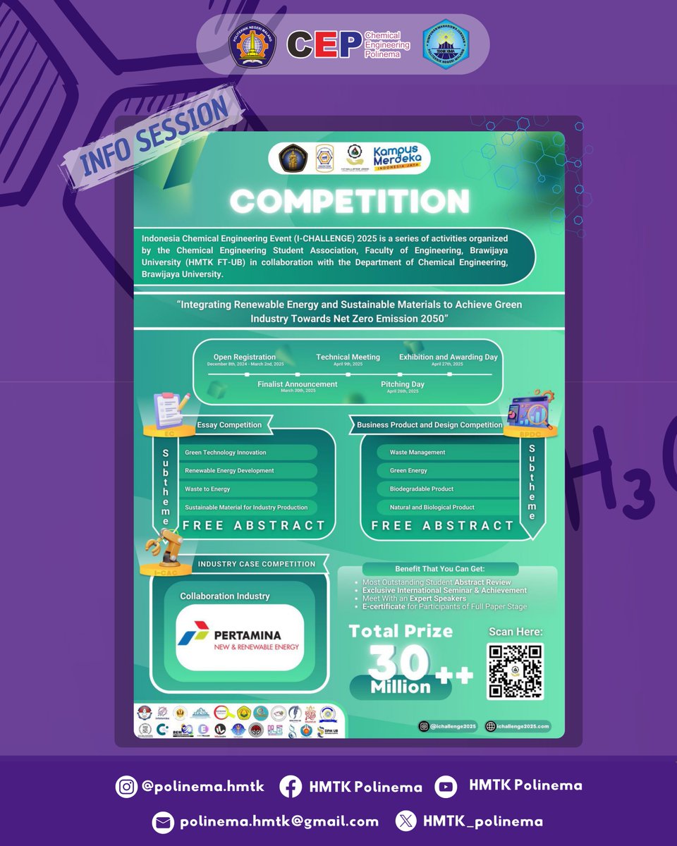 [UNDANGAN ACARA ROADSHOW 1 REGION I I-CHALLENGE 2025]

📅 Tanggal: Senin, 23 Desember 2023
🕘 Waktu: 13.00-14.15
📍 Tempat: Zoom Meeting  
🔗 Link Zoom: bit.ly/Roadshow1Regio…
🔗 Link Grup WA Roadshow: chat.whatsapp.com/GW7q7GiAaYmG97…

📞 Contact Person:  
- Mira (+62 856-0495-2322)