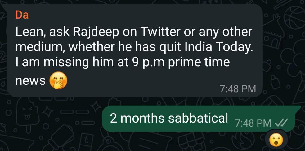 LeeDevanesan's tweet photo. @sardesairajdeep I wouldn't say my dad's a fan as in your words "never be a fan of a journalist". But I can rightly say, he admires your work ethic. He celebrated his birthday recently and said to me he misses watching you at 9. Any words for him? His name is Rudolph aka Rudy. https://t.co/BwQgOGLfEf