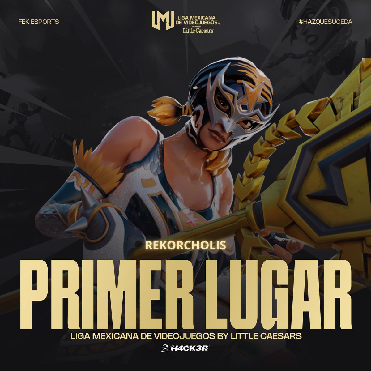 ¡Felicidades <a href="/Rekofnn/">Reko</a>! 🎉
¡Campeón absoluto en el torneo de #Fortnite organizado por <a href="/LMVmx/">Liga Mexicana de Videojuegos</a> y patrocinado por <a href="/littlecaesarsmx/">Little Caesars Pizza</a>! 🥇

<a href="/H4CK3Rbrand/">H4CK3R MX</a> bebida oficial de FEK Esports.