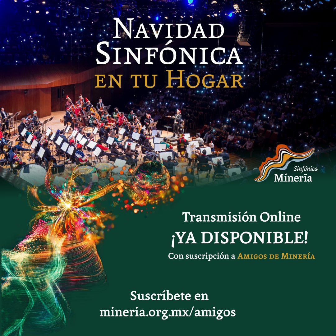 orquestamineria's tweet photo. ¡Ahora puedes ver la transmisión de Navidad! 🎄🎁

Revive los mejores momentos de nuestros conciertos navideños y celebra estos días el de paz y amor con tus seres queridos. 

Suscríbete a Amigos de Mineria y accede a este concierto aquí: https://t.co/1vZd5b3T1T https://t.co/H3tcDv7pd4
