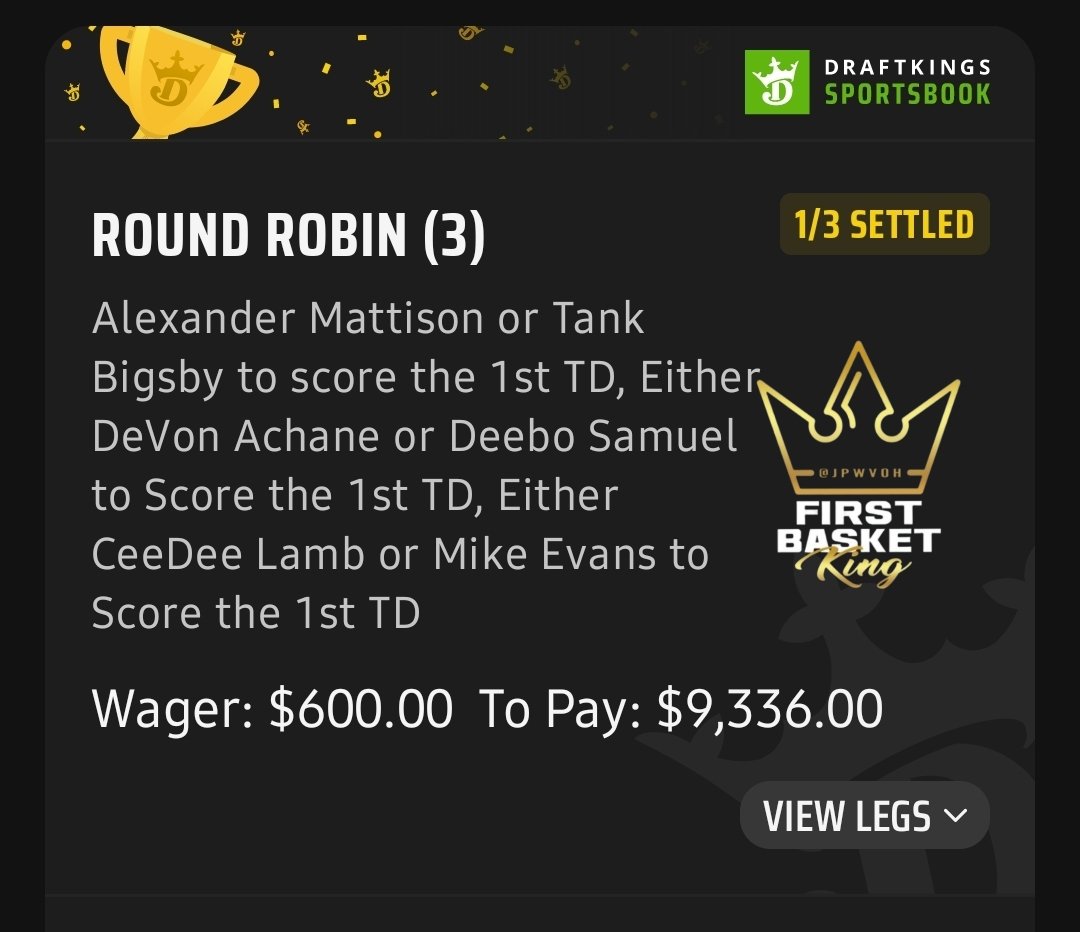 JPWVOH's tweet image. Tolbert +4000 to end the night!  

Cash the 2/3 round robin for +1120! 

All given for free here on Twitter!  

#FirstTouchdownKing 

#BestInTheWorld 

Now... join the @BTBSupport  discord - whop.com/c/beat-the-boo…