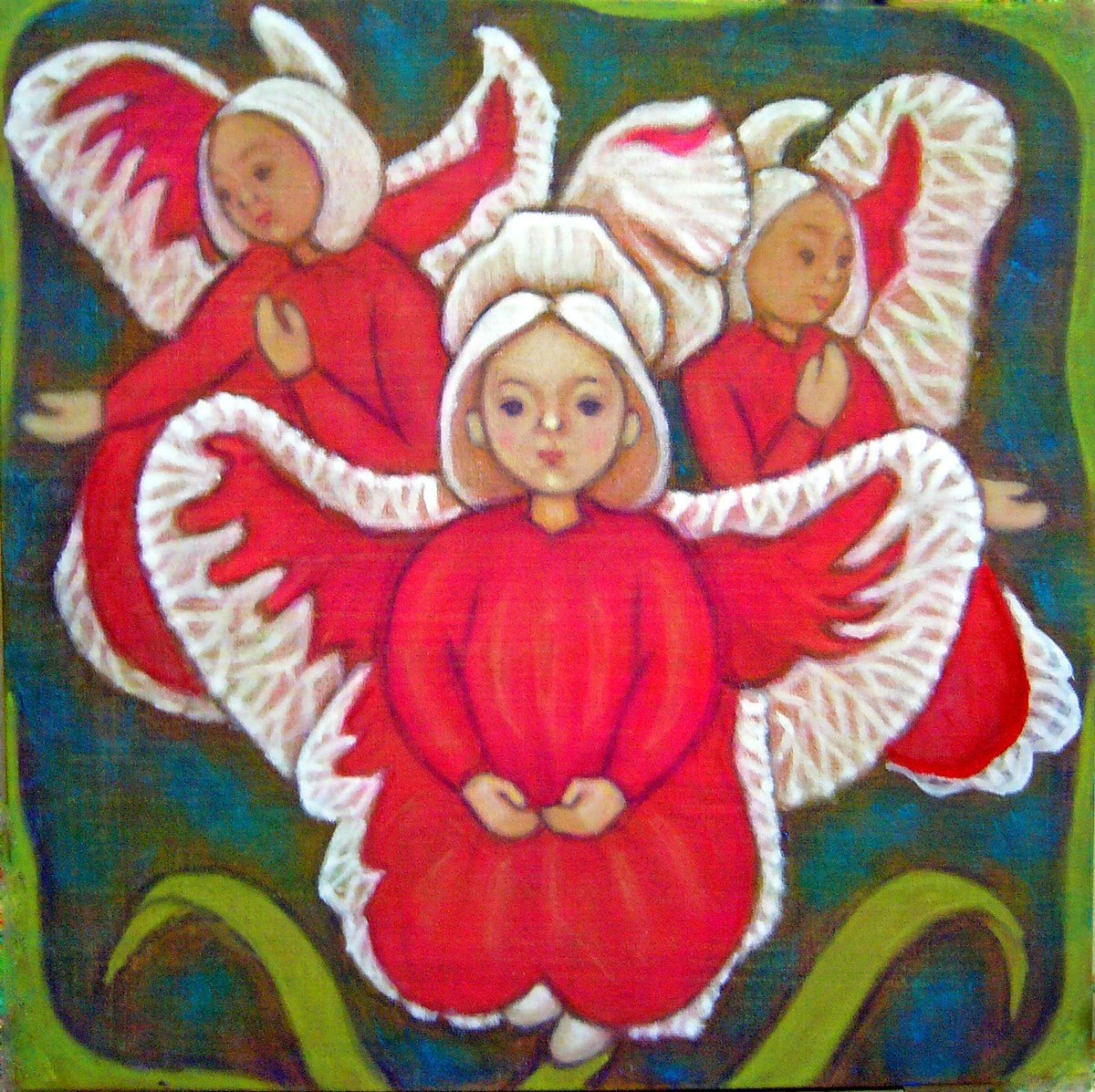keiko3038's tweet photo. 花三姉妹(ランの花より) S10サイズ #花天使 #アート #art #flowerangel https://t.co/QVZ5mkVTkk