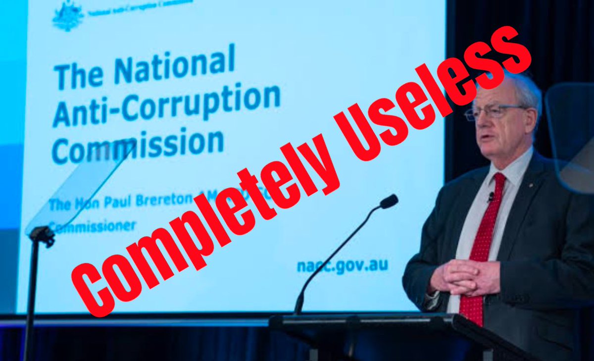 strangerous10's tweet photo. Congrats to the #NACC for taking Stranger’s Useless Govt Agency Award for 2024🥇Easy winner, after another year of finding No political corruption, after Commissioner Brereton refused to investigate Robodebt by breaching his own Act &amp; then refused to Resign. Thanks for nothing. https://t.co/EGKIdcztZQ